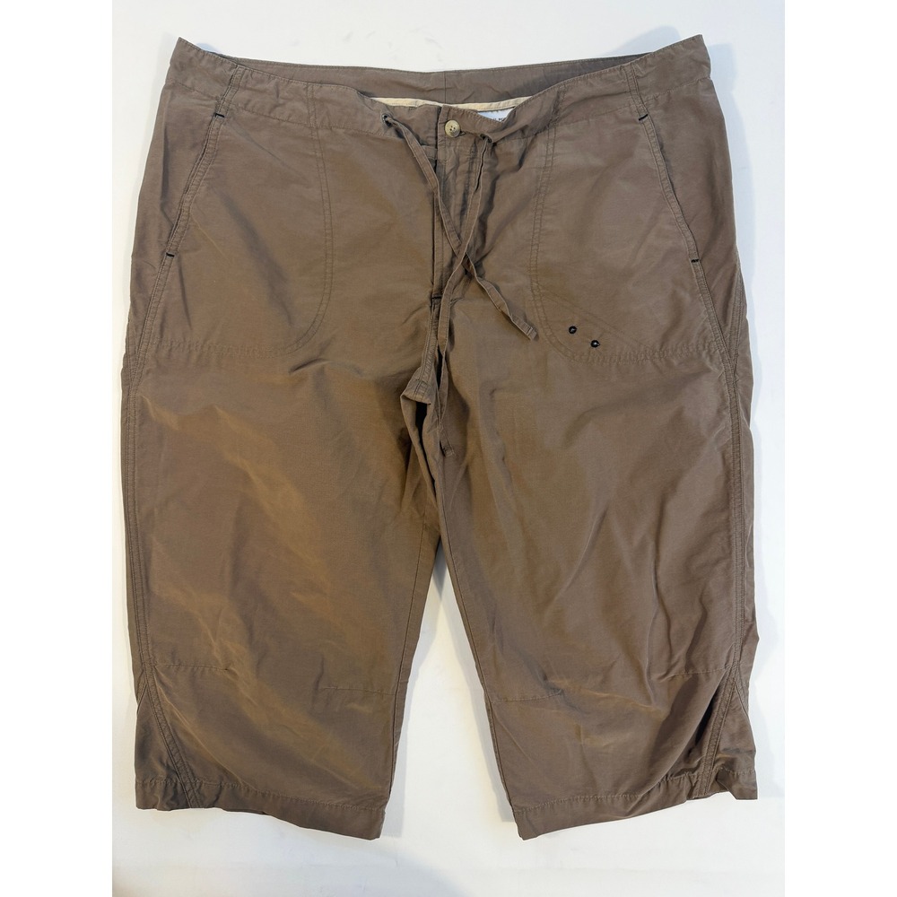 Columbia Capri Pants Womens XXL Brown Excellent Drawstring Hiking Outdoor Pant